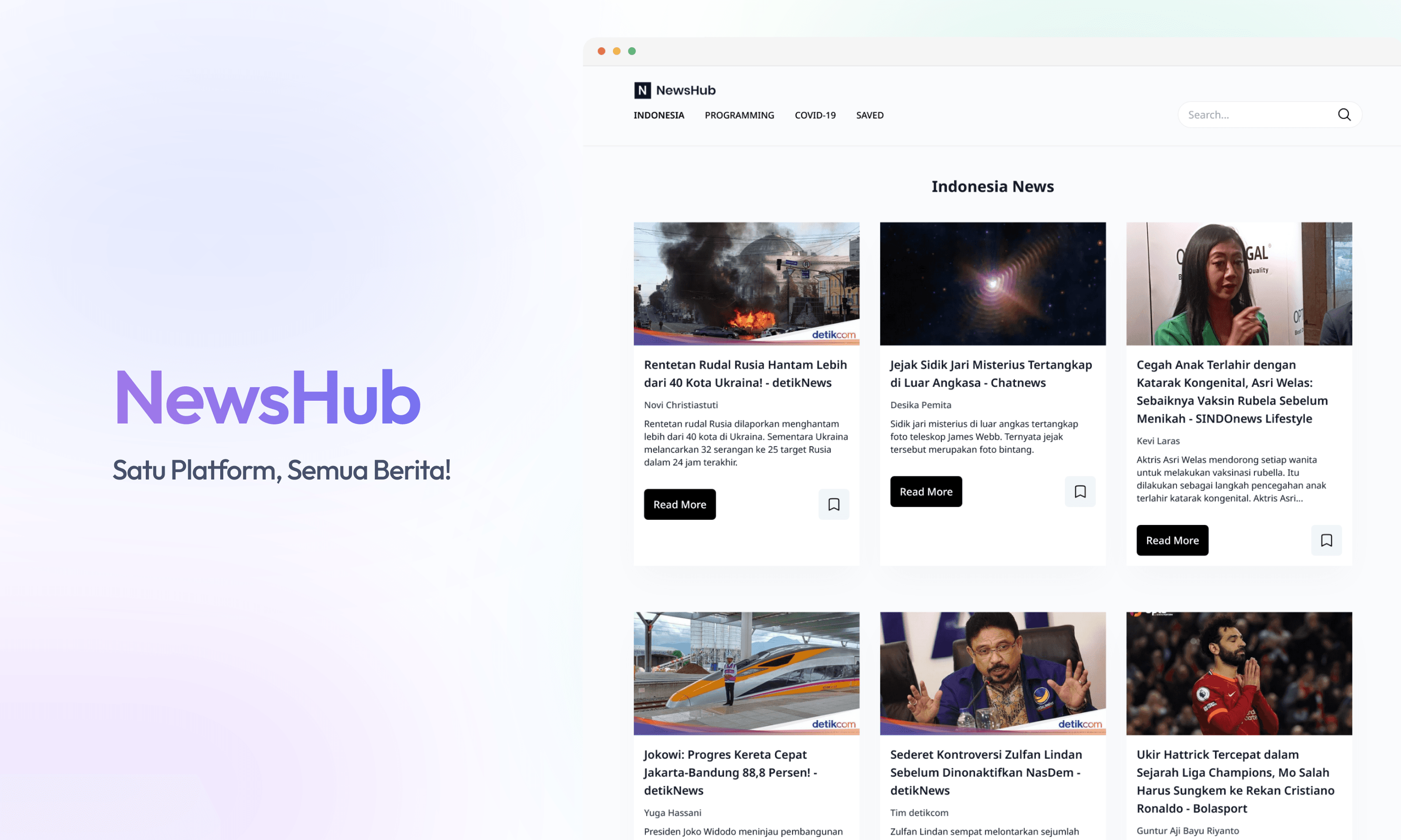 NewsHub web application