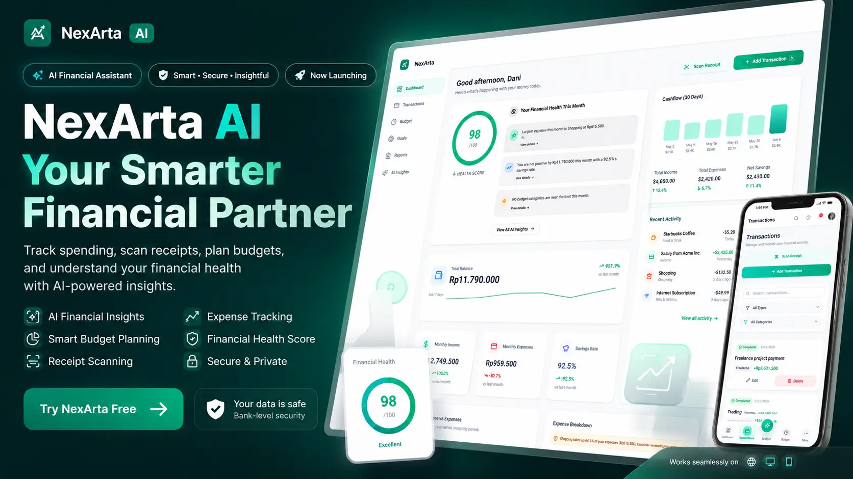 NexArta personal finance application